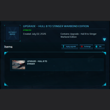 Load image into Gallery viewer, Upgrade - Hull B to Stinger Warbond Edition | Space Foundry Marketplace.