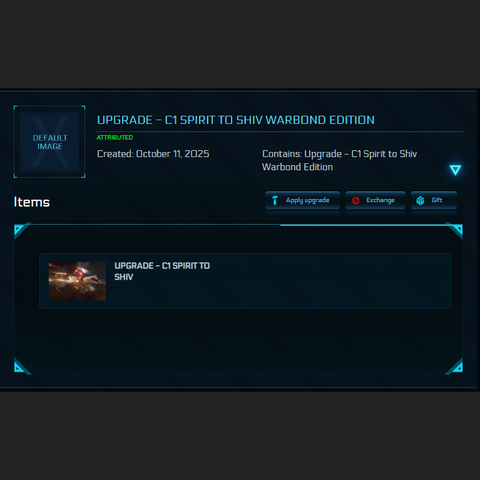 Upgrade - C1 Spirit to Shiv Warbond Edition