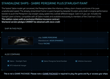 Load image into Gallery viewer, Sabre Peregrine OC + VFG Industrial Hangar + Paint + Serial Number - Original Concept | Space Foundry Marketplace.