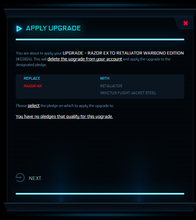 Load image into Gallery viewer, Upgrade - Razor EX to Retaliator Warbond Edition