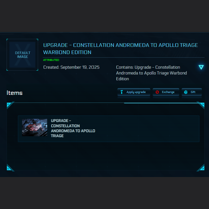 Upgrade - Constellation Andromeda to Apollo Triage Warbond Edition