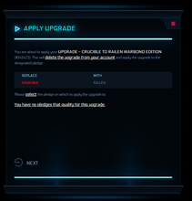 Load image into Gallery viewer, Upgrade - Crucible to Railen Warbond Edition | Space Foundry Marketplace.
