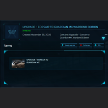 Load image into Gallery viewer, Upgrade - Corsair to Guardian MX Warbond Edition 10y. ins.