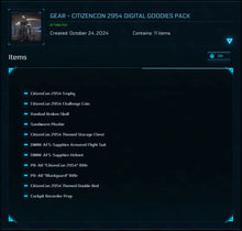 Load image into Gallery viewer, Gear - CitizenCon 2954 Digital Goodies Pack | Space Foundry Marketplace.