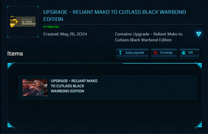 Upgrade - Reliant Mako to Cutlass Black Warbond Edition