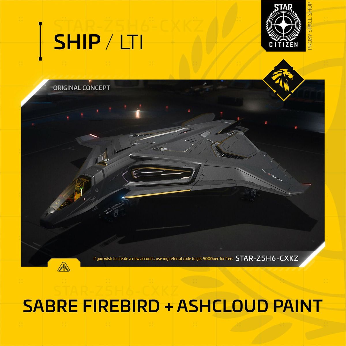 Aegis Sabre Firebird + Ashcloud Paint - Lti - Original Concept OC