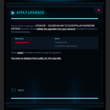 Load image into Gallery viewer, Upgrade - Guardian MX to Caterpillar Warbond 120m ins | Space Foundry Marketplace.