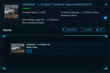 Load image into Gallery viewer, Upgrade - L-21 Wolf to Nova Warbond Edition 120m | Space Foundry Marketplace.