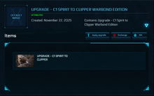 Load image into Gallery viewer, Upgrade - C1 Spirit to Clipper Warbond Edition 10y ins.