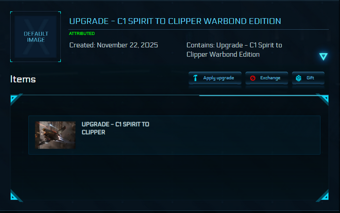 Upgrade - C1 Spirit to Clipper Warbond Edition 10y ins.