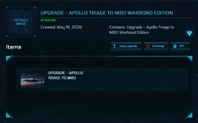 Load image into Gallery viewer, Upgrade - Apollo Triage to M80 Warbond Edition | Space Foundry Marketplace.
