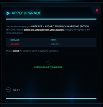 Load image into Gallery viewer, Upgrade - Asgard to Railen Warbond Edition | Space Foundry Marketplace.
