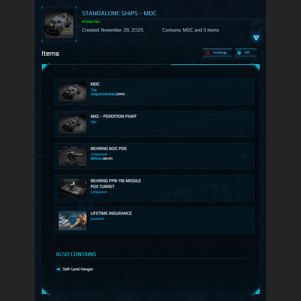 Standalone Ships - MDC - LTI