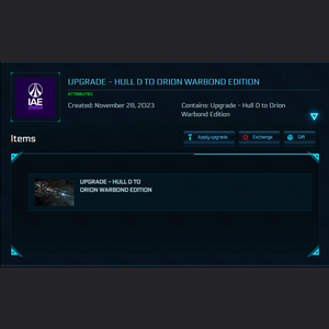 UPGRADE - HULL D TO ORION WARBOND EDITION