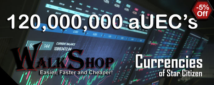 120,000,000 aUEC's for 4.3.2+ LIVE (Alpha UEC) - In-Game Currency