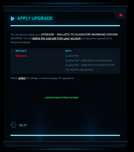 Load image into Gallery viewer, Upgrade - Ballista to Gladiator Warbond Edition 10y ins + BIS2955 skin + Poster