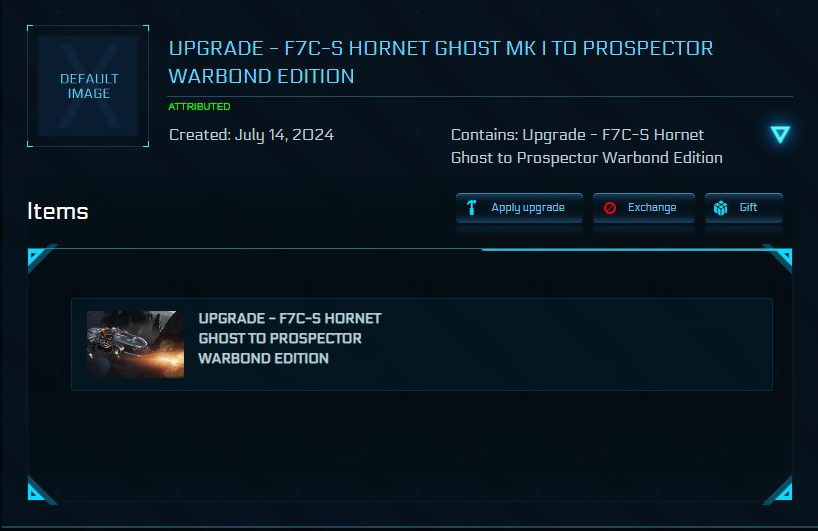 F7C-S Hornet Ghost to Prospector Warbond Edition