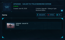 Load image into Gallery viewer, Upgrade - Galaxy to Tyilui Warbond Edition | Space Foundry Marketplace.
