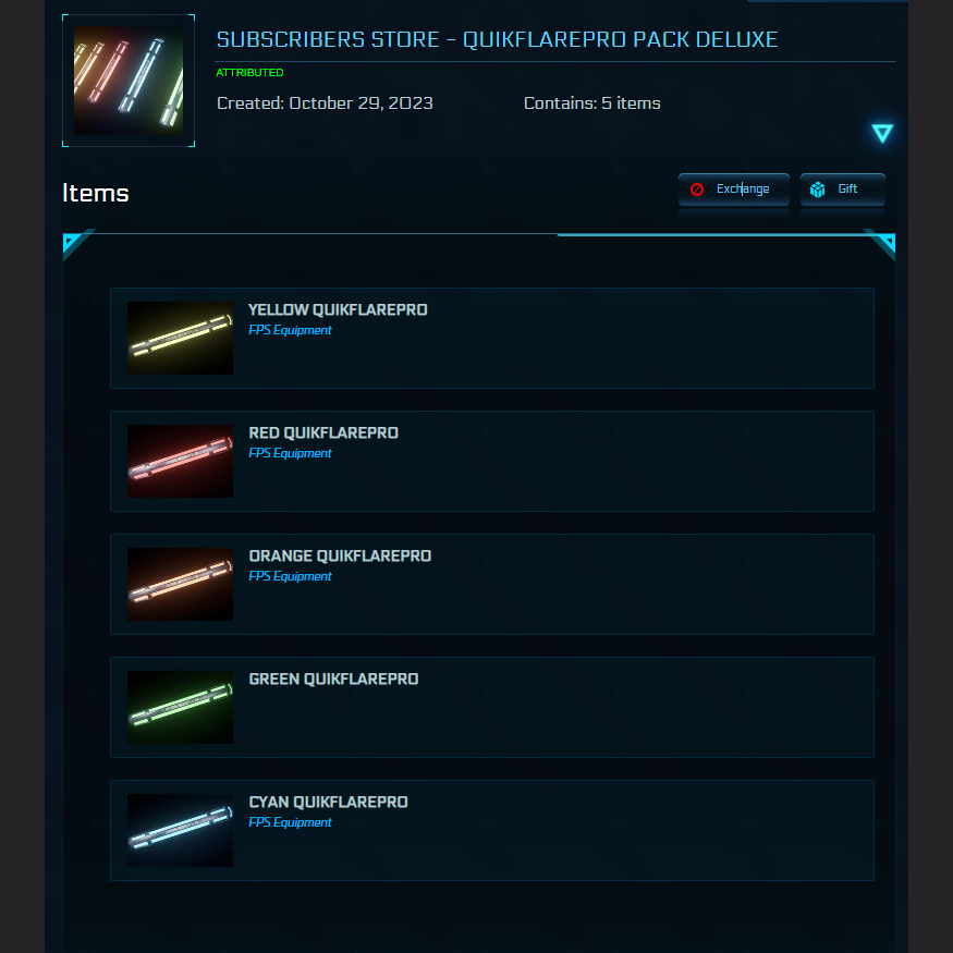 Pack Deluxe Star Citizen - QuikFlarePro (5 Items), Jeu PC, Neuf Scellé