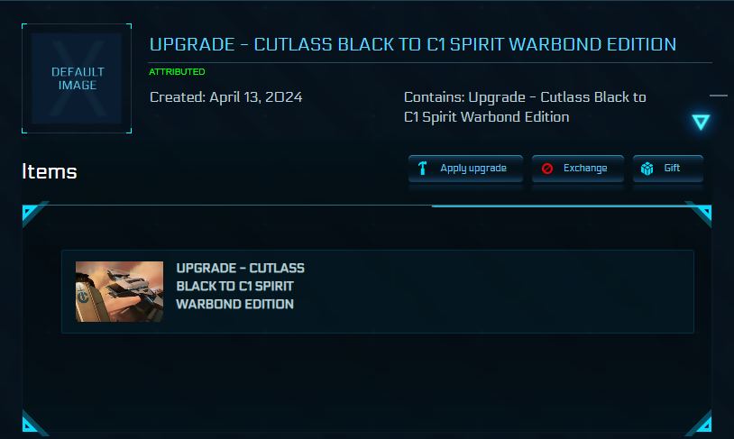 Cutlass Black to C1 Spirit Warbond Edition