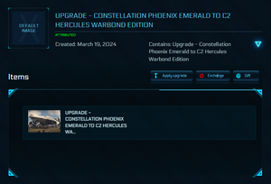 Upgrade - Constellation Phoenix Emerald to C2 Hercules Warbond Edition