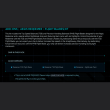 Load image into Gallery viewer, Aegis Redeemer Flight Blade Kit Add-On With Nightbreak paint