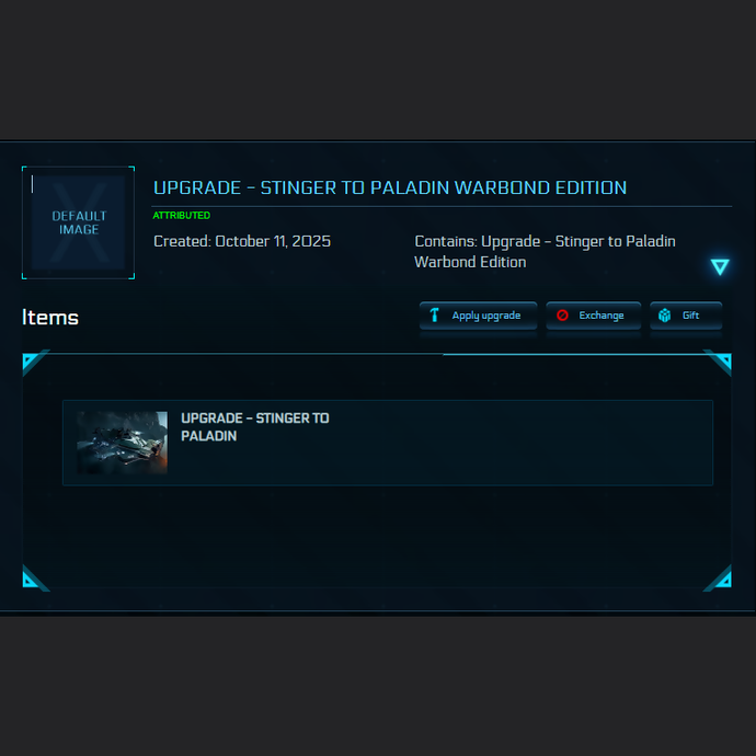 Upgrade - Stinger to Paladin Warbond Edition 10y ins.