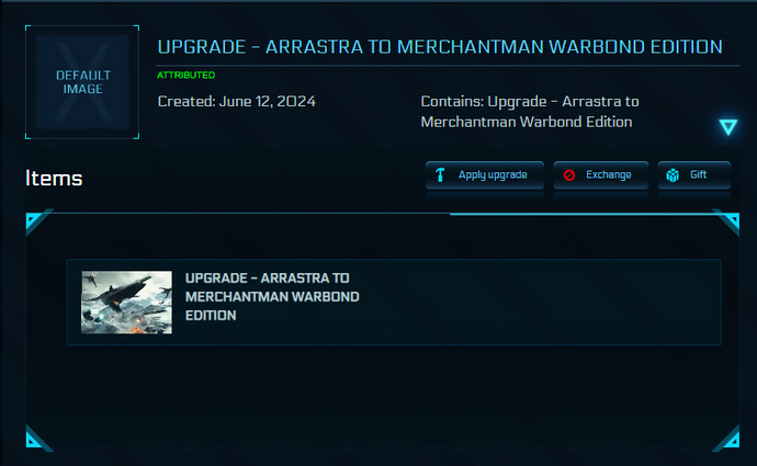 Upgrade - Arrastra to Merchantman Warbond Edition