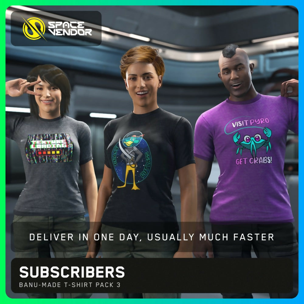 SUBSCRIBERS - Banu-Made T-Shirt Pack 3