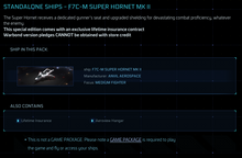 Load image into Gallery viewer, F7C-M Super Hornet Mk II OC + Aeroview Hangar - Original Concept | Space Foundry Marketplace.