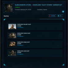 Load image into Gallery viewer, Subscribers Store - Overlord Dust Storm Armor Set