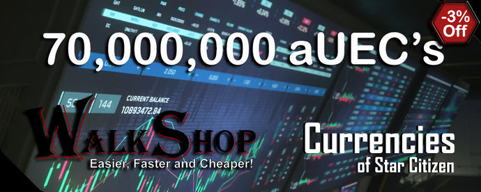 70,000,000 aUEC's for 4.3.2+ LIVE (Alpha UEC) - In-Game Currency