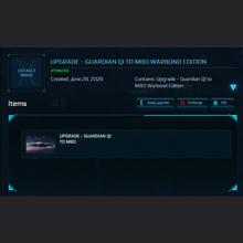 Load image into Gallery viewer, Upgrade - Guardian QI to M80 Warbond Edition 120m | Space Foundry Marketplace.