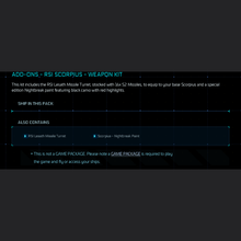 Load image into Gallery viewer, RSI Scorpius Lesath Missile Turret Addon with Nightbreak Paint