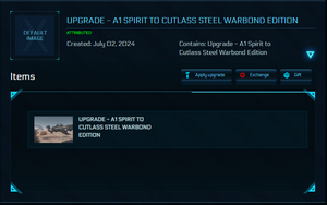 Upgrade - A1 Spirit to Cutlass Steel Warbond Edition