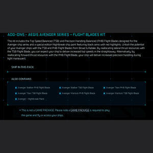 Aegis Avenger Flight Blade Kit Add-On with Nightbreak Paint