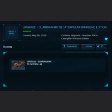 Load image into Gallery viewer, Upgrade - Guardian MX to Caterpillar Warbond 120m ins | Space Foundry Marketplace.