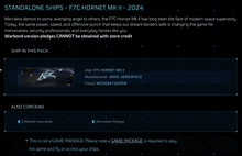 Load image into Gallery viewer, F7C Hornet Mk II OC + Aeroview Hangar - Original Concept | Space Foundry Marketplace.