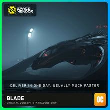 Load image into Gallery viewer, Vanduul Blade OC + VFG Industrial Hangar + Model &amp; Poster - Original Concept | Space Foundry Marketplace.