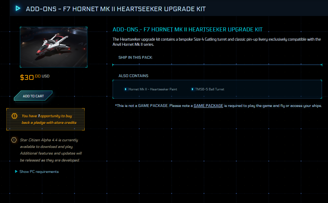 F7 Hornet Mk II Heartseeker Upgrade Kit