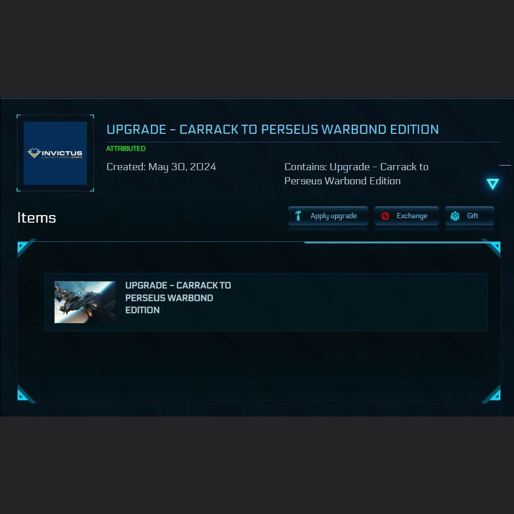 Carrack To Perseus Warbond Edition