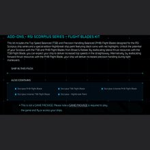 Load image into Gallery viewer, RSI Scorpius Flight Blade Kit Add-On with Nightbreak paint