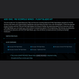 RSI Scorpius Flight Blade Kit Add-On with Nightbreak paint