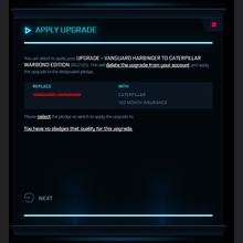 Load image into Gallery viewer, Upgrade - Vanguard Harbinger to Caterpillar Warbond Edition 120m ins. | Space Foundry Marketplace.