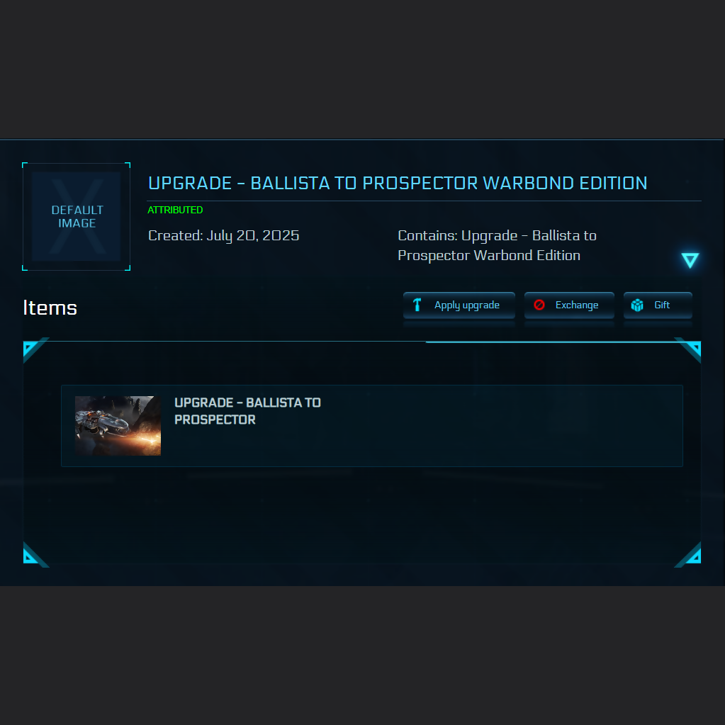Upgrade - Ballista to Prospector Warbond Edition