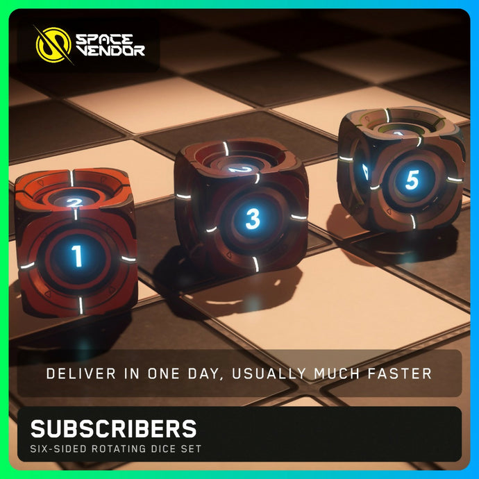 SUBSCRIBERS - Six-Sided Rotating Dice Set