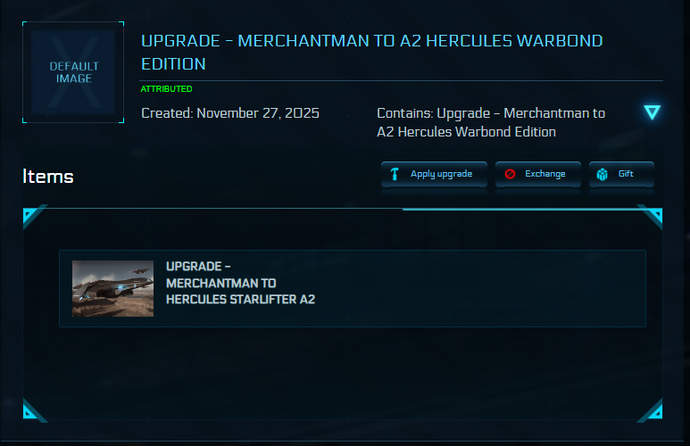 Upgrade - Merchantman to A2 Hercules Warbond Edition 10y ins.