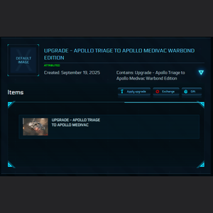 Upgrade - Apollo Triage to Apollo Medivac Warbond Edition