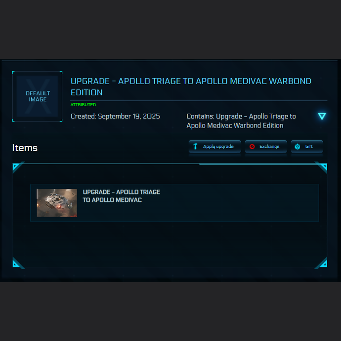 Upgrade - Apollo Triage to Apollo Medivac Warbond Edition