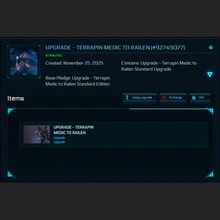 Load image into Gallery viewer, Upgrade - Terrapin Medic to Railen Standard Upgrade | Space Foundry Marketplace.